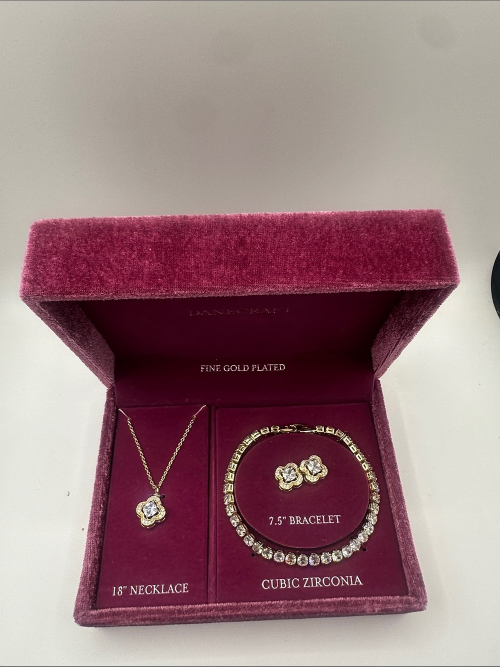 Fine Gold-Plated Cubic Zirconia Bracelet - Gold
